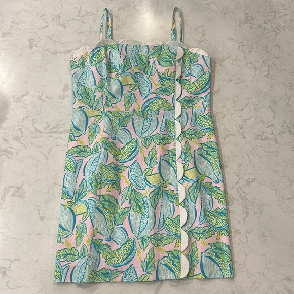 Lilly Pulitzer Mercede Stretch Dress in Urchin Pink Vitamin Sea Smocked - Picture 5 of 16